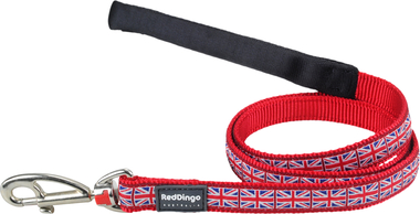 Red Dingo Union Jack Dog Lead