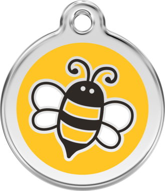 Red Dingo Bumble Bee Enamel Pet ID Tag