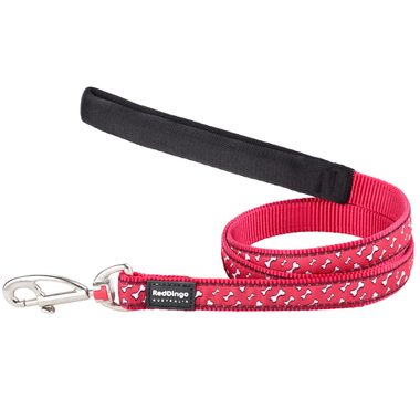 Red Dingo Flying Bones Dog Lead