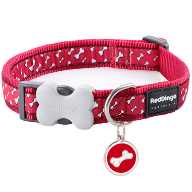 Red Dingo Flying Bones Collar & Tag