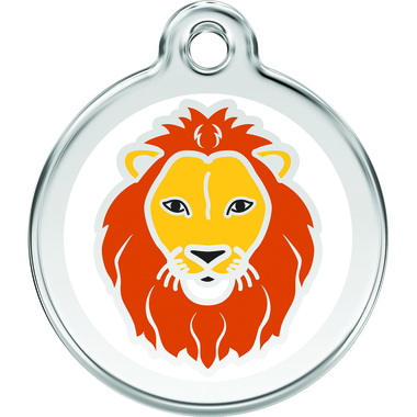 Red Dingo Lion Enamel Pet ID Tag