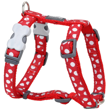 Red Dingo White Spots on Red Dog Harness