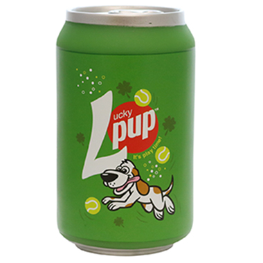 Silly Squeaker Soda Can " Lucky Pup"