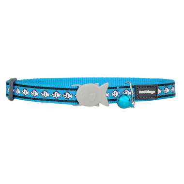 Red Dingo Reflective Turquoise Cat Collar