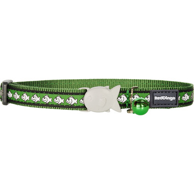 Red Dingo Reflective Green Cat Collar
